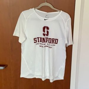 Stanford logo swim and dive 2021 dri fit tshirt